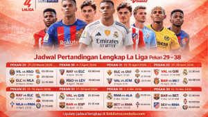 jadwal pertandingan La Liga terbaru